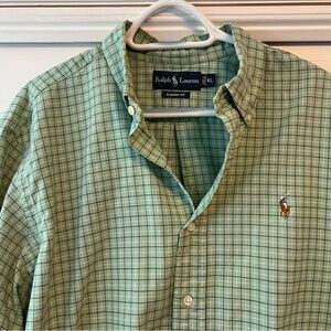 XL Ralph Lauren green plaid button down shirt